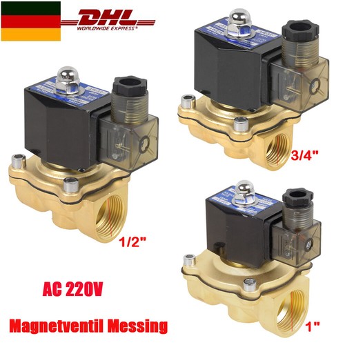 Magnetventil messing 1 2 - messing, 3/4"