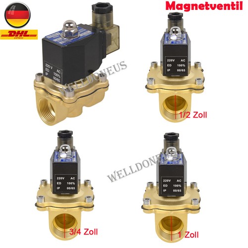 Magnetventil messing 1 2 - messing, 1/2"