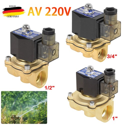Magnetventil messing 3 - 1/2", 3/4"
