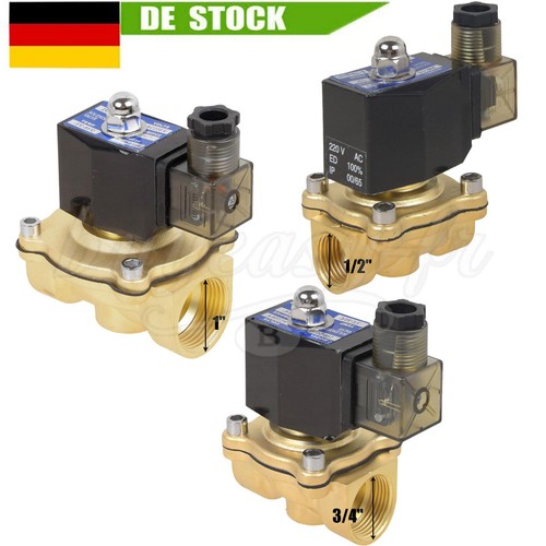 Magnetventil messing 1 - 3/4", 1/2"